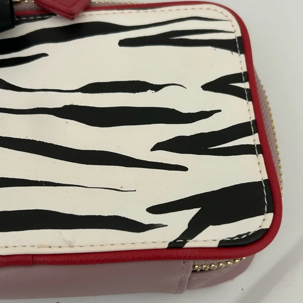 Trish McEvoy Zebra Print Makeup Pouch White Black